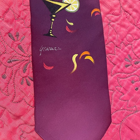 VINTAGE SILK TIE HAND PAINTED ITALY - Picture 8 of 8